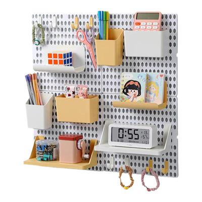 免打孔洞洞板置物架壁挂收纳架