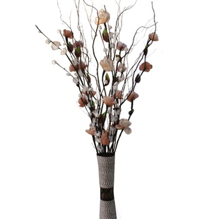 叶脉干花客厅落地假花仿真干枝插花玄关摆放花束家居新房装饰包邮