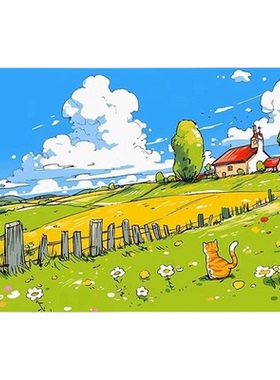 灵气美景动漫海报墙贴宿舍墙纸卧室自粘墙画壁画墙壁贴纸遮丑贴画
