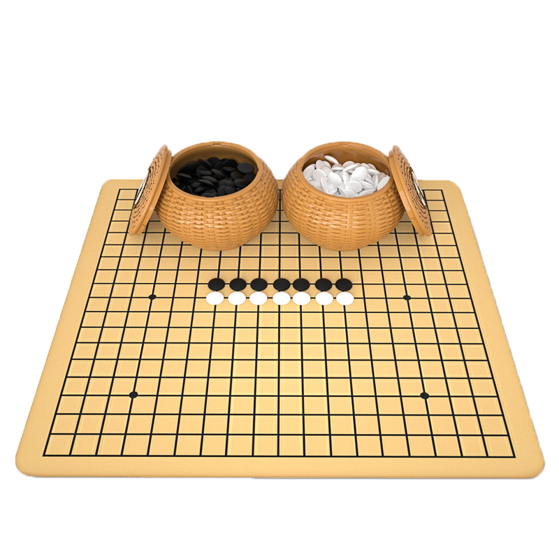 得力围棋棋盘套装少儿19路可折叠儿童初学带磁性五子棋大人棋子