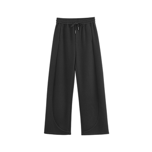 【商场同款】X--MOOM2025冬季新款弧形分割宽松设计感针织休闲裤