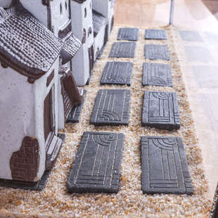 鱼缸造景砖块台阶微景观小陶砖石板长方形青砖微缩地板砖装饰配件