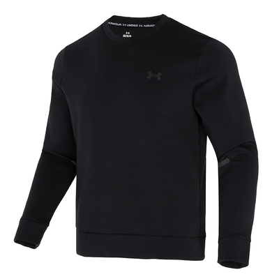 UA男圆领保暖针织抓绒运动卫衣