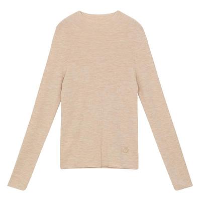 谜底圆领羊毛衫女冬新品极简风亲肤百搭修身打底衫244MZ1932