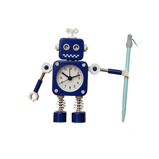 JOJO'S L. PD.杂货先生.机器人创意闹钟台式闹钟静音卡通钟|天亮