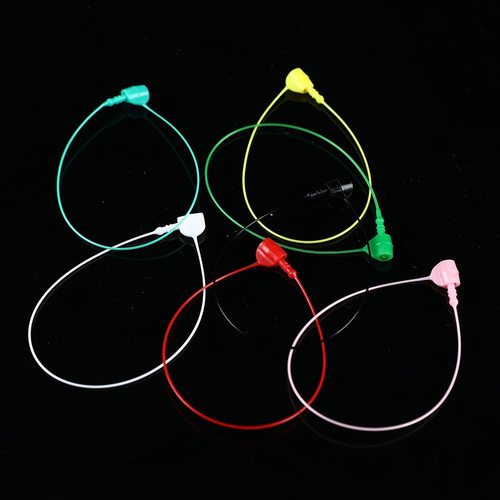 彩色吊牌线子母扣胶针胶挂牌穿针挂牌D胶手绳字头尖头针圆头绳