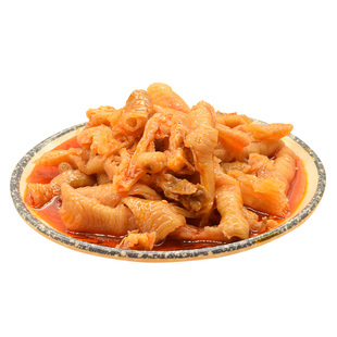 开洪牌麻辣凤爪麻辣去骨红油卤味脱骨无骨鸡爪即食秘制鸡脚冷冻子