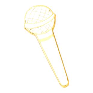 麦克风主持人礼物海洛迪话筒金属徽章胸针卡拉OK唱吧日系饰品配饰