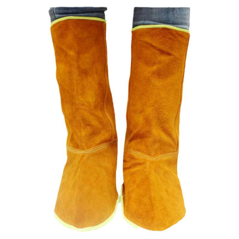 洁盾纯牛皮电焊护脚套电焊工脚盖防烫隔热劳保防护用品护腿脚罩用