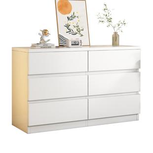 奶油风斗柜客厅靠墙储物柜五斗卧室简约现代抽屉六斗八斗柜收纳柜