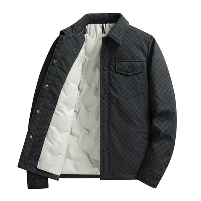 加厚保暖棋盘格格冬天羽绒服