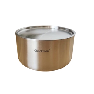 高档货!Chockmen 18-10不锈钢带盖碗全钢蒸水蛋蒸饭碗加厚饭碗