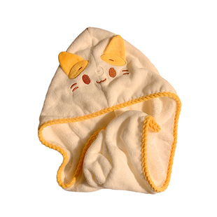 可爱猫咪干发帽女超强吸水速干包头发毛巾2025新款浴帽擦洗头帽子