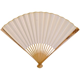 皖南扇庄精工95寸16方梅鹿竹折扇苏工花斑竹文玩扇骨中国风扇子