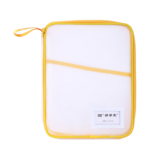 中华好学生科目袋学科分类袋大容量小学生专用双层加厚收纳袋超大初中生透明拉链式课外班男女孩书包手提袋