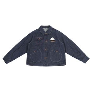 云朵工厂八头船海鸥牛仔外套女春秋薄款翻领上衣短款复古学院风