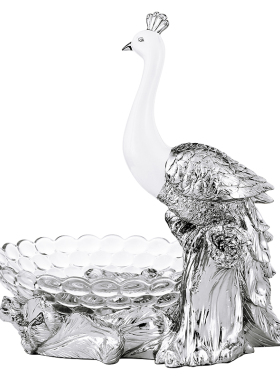 孔雀欧式风树脂茶几新婚乔迁礼物