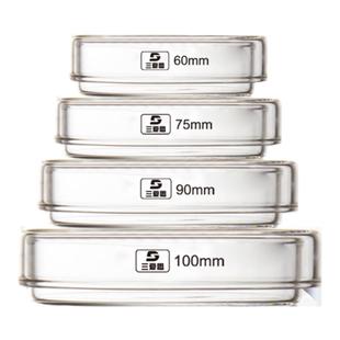 三爱思 玻璃培养皿C27 微生物菌种平底器皿直径60-200mm 耐高温耐酸碱 高硼硅玻璃 物理化学生物实验室耗材