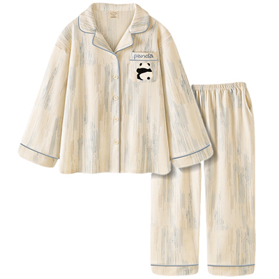 睡衣女秋冬高级感薄绒家居服套装