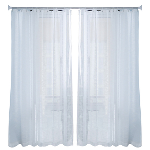 飘窗窗帘宿舍免打孔纱帘小窗户伸缩杆窗纱透光不透人卧室阳台遮光