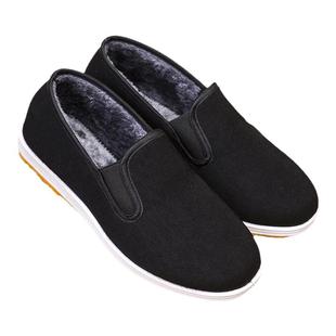 秋冬老北京布鞋加绒加厚棉鞋男工作开车保暖中老年防滑二棉男鞋