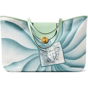 【秋冬新品】VERSACE/范思哲 女士Vivian大号印花帆布托特包