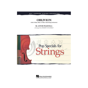 遗忘 皮亚佐拉 长笛双簧管弦乐交响乐 总分谱 海伦德 Piazzolla Oblivion for Violin Flute String Orchestra HL04491250