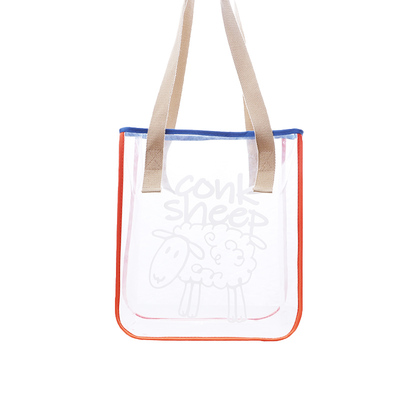 尚盈夏日透明单肩手提防水果冻包