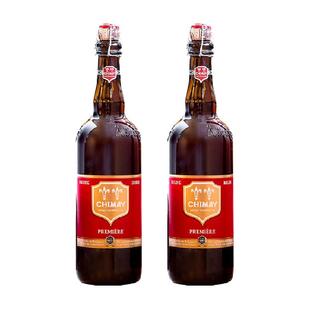 【进口】比利时智美CHIMAY红帽修道院修道士精酿啤酒750mlx2瓶装