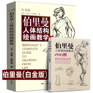 【超大本加厚】伯里曼人体结构绘画教学伯里曼人体绘画从入门到精通伯里曼速写人体画手五官头像绘画教程描摹新手基础练习正版书籍