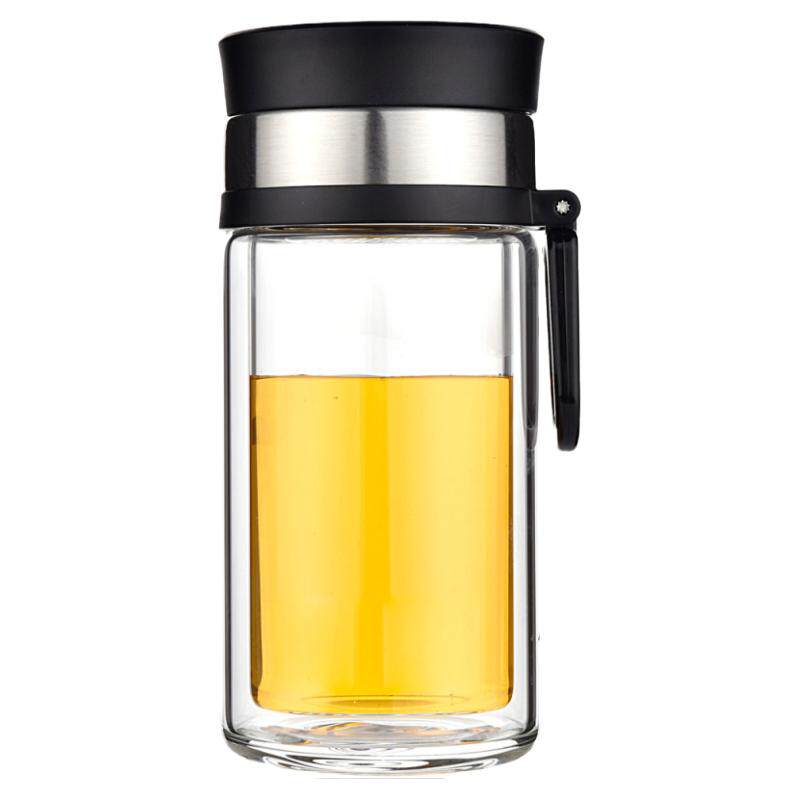 双层玻璃杯茶水分离便携泡茶杯