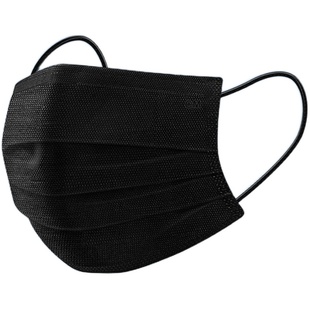 朝美一次性防尘口罩三层透气女秋冬加厚男四层男黑色时尚独立包装