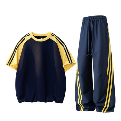 WASSUP PALM运动服套装男女2026新款夏季时尚情侣短袖裤子两件套