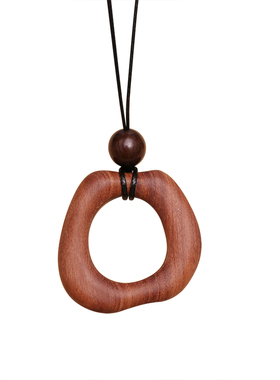 复古高级感几何木质项链