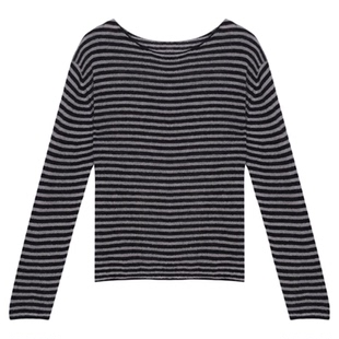 张小某 梨形显瘦定制 马海毛混纺软糯圆领显瘦条纹长袖毛衣M1964