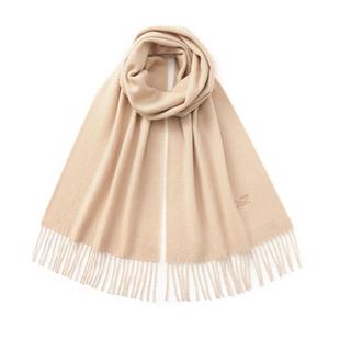 玖慕小山羊绒围巾女士秋冬季新年礼物保暖送妈妈长辈红色围脖披肩