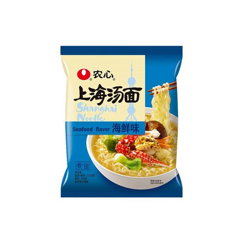 一包包邮农心上海汤面海鲜味117.8g*5袋/包韩式方便速食煮面泡面