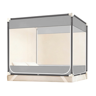 儿童防摔蚊帐全罩式家用卧室全底婴儿防止掉床围栏二合一加厚支架