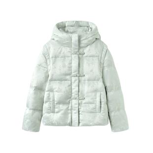 巴拉巴拉儿童羽绒服女童新中式国风外套假两件上衣冬装新款童装潮