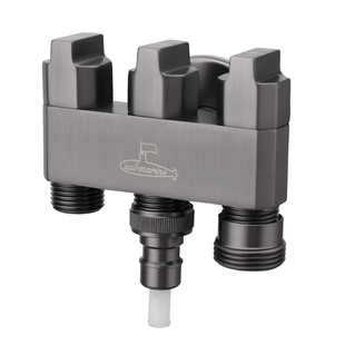 潜水艇一进三出全铜角阀家用洗衣机龙头46分全开大流量三控分水阀