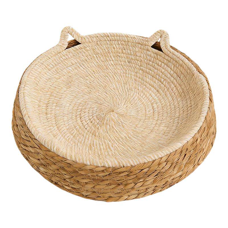 藤编耐磨不掉屑猫抓板猫窝一体