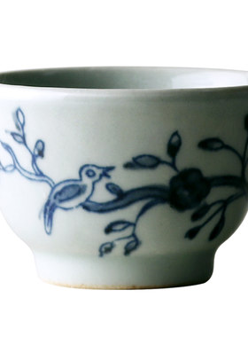 九土日式手工手绘仿古喜字茶杯