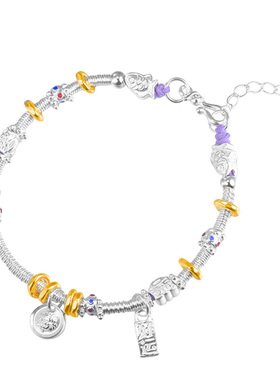 纯银手链国潮银饰金运来手链