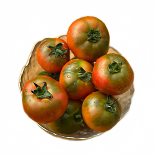 盘锦盐碱地正宗丹东铁皮番茄鹰爪绿腚草莓西红柿孕妇食用自然熟