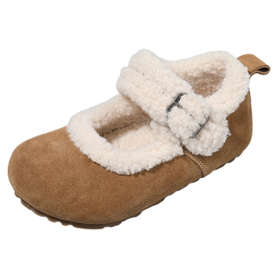 星期六童鞋儿童加绒玛丽珍女童