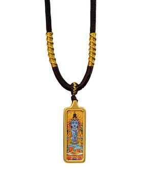 五台山八大本命佛半手绘唐卡项链