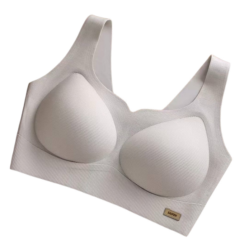 赛芬简约无痕乳胶固定杯文胸运动