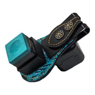 巧克夹台球巧克夹磁力巧克套巧粉夹枪粉夹强磁巧粉袋台球用品真皮