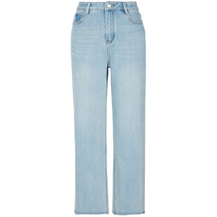 RUGOSAM「烟管系列」春夏上新 丨高腰女修身九分弹力牛仔裤RB0406