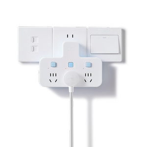 公牛插座一转多分控品字形拓展不带线转换器多功能插排